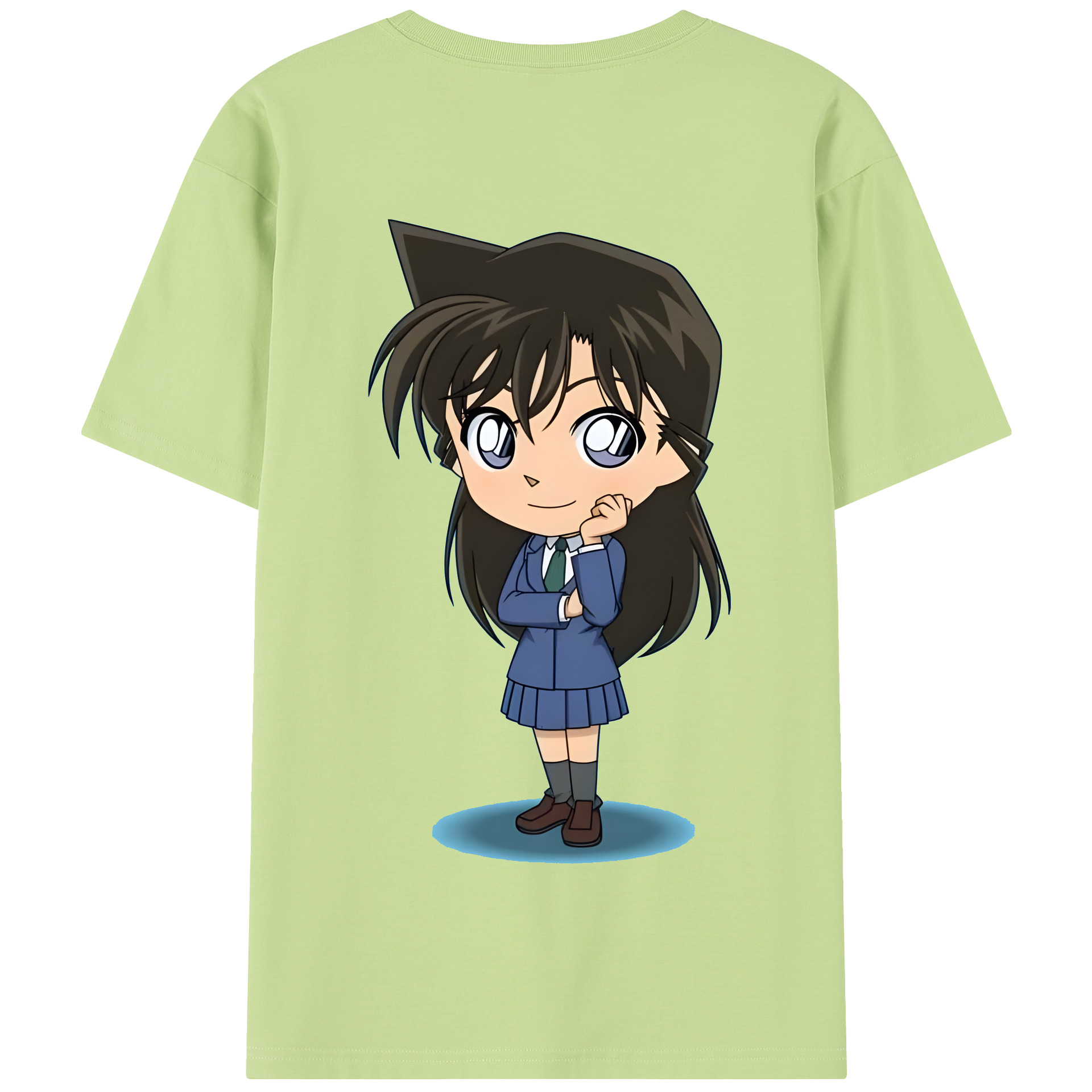 （画像用） 名探偵コナン 毛利 蘭 もうり らん、モーリ ラン Detective Conan Rachel Moore 綿100％半袖Tシャツ（背面プリント）